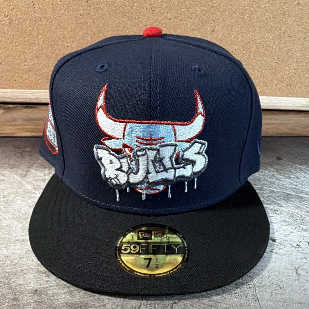 New Era 59Fifty Exclusive Chicago Bulls Glow In The Dark Hat Size 7 1/2